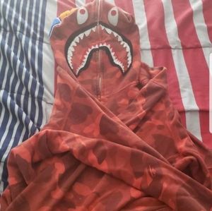 Red bape hoodie